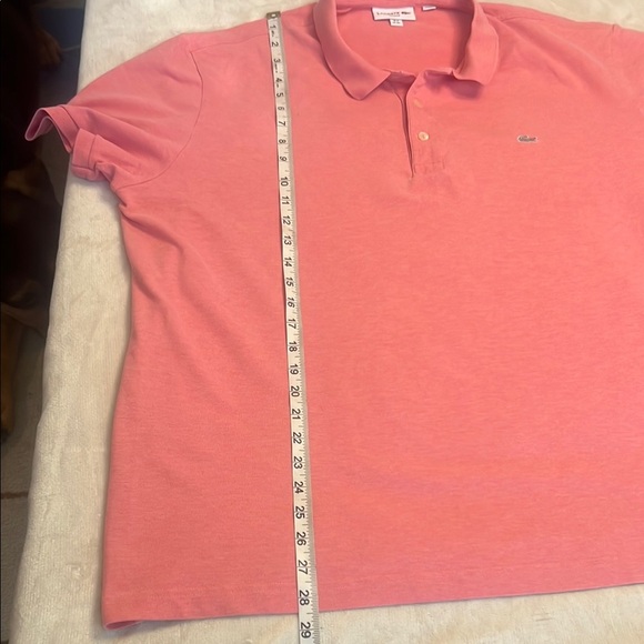 🌟HOST PICK🌟 Lacoste Men’s 3XL Slim Fit Pink Short Sleeve Polo Top - Picture 6 of 6